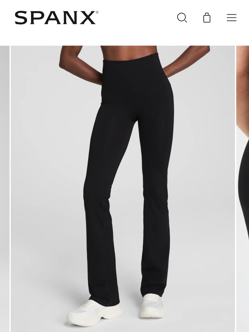 SPANX Black High-Rise Bootcut Leggings